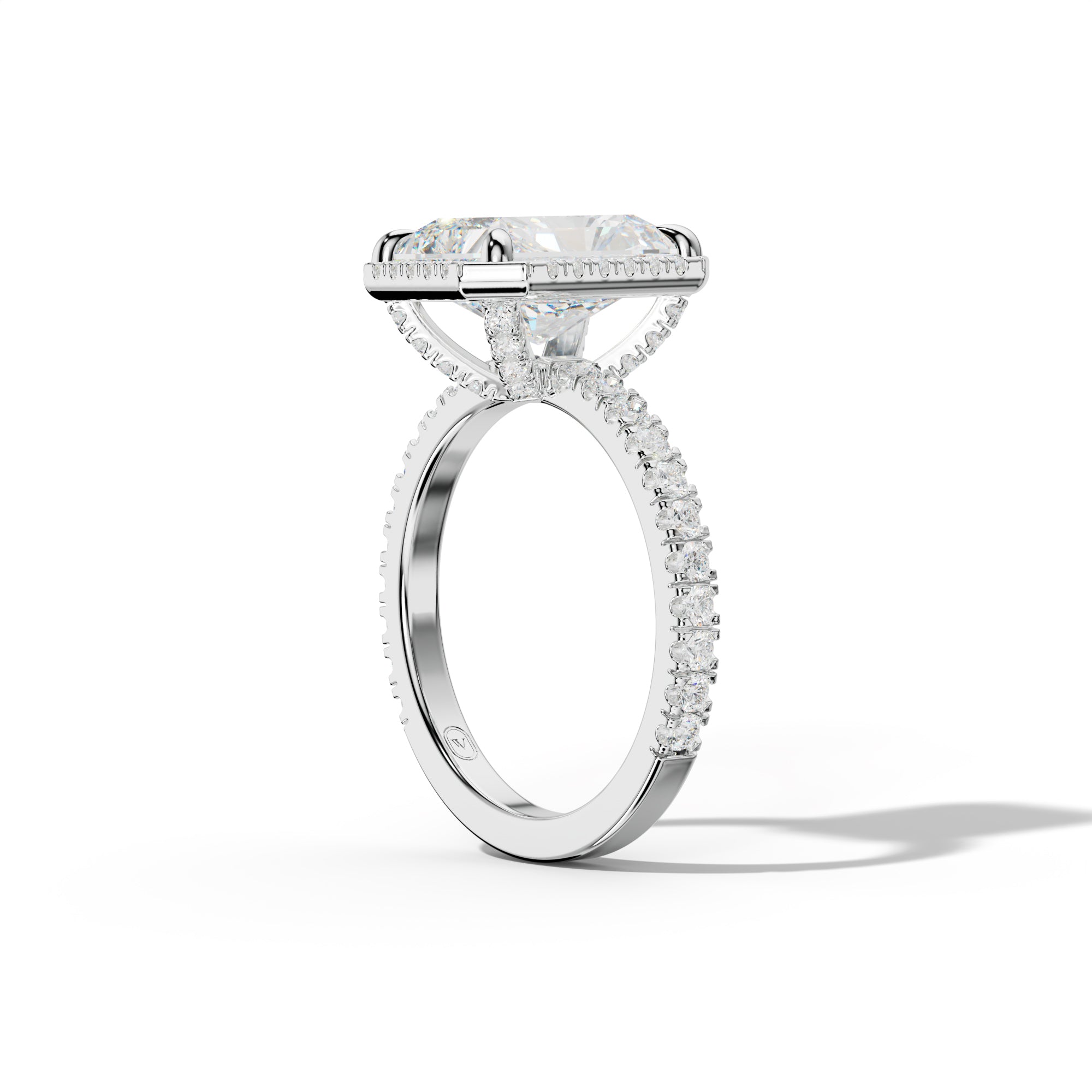 Violet Radiant Cut Engagement Ring